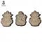 Unique Wooden Carved Subh Labh on Kalash and Ganesh ji Stickers