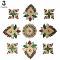 Meenakari Rangoli Set of 9 Pieces For Floor Decoration
