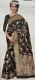 Black Banarsi Silk Finish Golden Zari Kanjeeviram Saree #6335 Black Banarsi Silk Finish Golden Zari Kanjeeviram Saree #6335