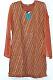 Brown Embroidery Cotton Kurti w/ Full Chiffon Sleeves Size 38/40