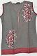 Ash Color Short Cotton Kurti w/ Embroidery Size 34/36