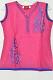 Magenta Colour Cotton Short Kurti w/ Embroidery Size 34/36