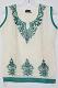 Half White Green Embroidery Cotton Short Kurti 34/36 Half White Green Embroidery Cotton Short Kurti 34/36