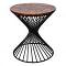 Stylish 20" Accent Table W/ Reclaimed Wood Round Top & Iron Base Stylish 20" Accent Table W/ Reclaimed Wood Round Top & Iron Base