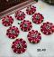 Red & Pink Color 9 Piece Flower Jada Kuchulu