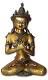 Large Antique Finish Brass Seated Buddha Statue 30" x 20" Large Antique Finish Brass Seated Buddha Statue 30" x 20"