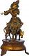 Antique Look Brass Statue Krishna Playing Flute 10.5 Inches