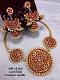 Grand Big SIzed Kemp STone Gold Finish Necklace with Big Sized Jhumkas-Ruby Grand Big SIzed Kemp STone Gold Finish Necklace with Big Sized Jhumkas-Ruby