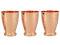 Traditional Royal Design Hammered Copper Glass / Tumbler Cup - 4.5" - 3 Pcs