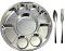 9 Compartment Disposable Silver Plates - Indian Thali Plastic Tray (200 Thali w/ Fork & Spoon) 9 Compartment Disposable Silver Plates - Indian Thali Plastic Tray (200 Thali w/ Fork & Spoon)
