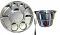 9 Compartment Disposable Silver Plates Thali for Indian Food - 200 Pcs w/ Fork & Bowls