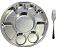 9 Compartment Disposable Silver Plates - Indian Thali Plastic Tray (200 Thali & 200 Forks)