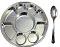9 Compartment Disposable Silver Plates Tray - 100 Pcs Thali & Spoons 9 Compartment Disposable Silver Plates Tray - 100 Pcs Thali & Spoons