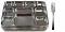 100 Disposable Plates 10 Compartment Silver Thali Plates Trays w/ 100 Forks 100 Disposable Plates 10 Compartment Silver Thali Plates Trays w/ 100 Forks