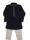 Cotton Embroidered Navy Blue Boys Kurta Pajama Cotton Embroidered Navy Blue Boys Kurta Pajama