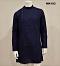 Men's Soft Cotton Navy Blue Kurta w/ Self Design Men's Soft Cotton Navy Blue Kurta w/ Self Design