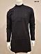 Men's Soft Cotton Black Kurta w/ Self Design Men's Soft Cotton Black Kurta w/ Self Design
