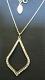 Pendant 6403 Golden Tone CZ Long Pendant Necklace Pendant 6403 Golden Tone CZ Long Pendant Necklace