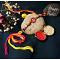 Beautiful Pink Gem Rakhi With Beads + Roli & Chaval
