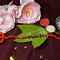 Marble Effect Red Beads Rakhi + Roli & Chaval