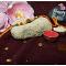 Traditional RAKHI Crafted W/ Rudraksha and Colorful Beads + Roli & Chaval 