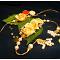 Stunning Royal Lumba Bhaiya Bhabhi Rakhi in Flowers + Roli & Chaval