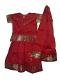South Indian Lehenga Choli, Kids Maroon Pattu Langa Blouse
