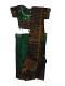 Green & Brown Traditional Kids Silk Saree Blouse