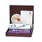 UtsaWe GIFT HAMPER - Turquoise Gem Rakhi With Beautiful Blue Beads