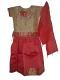 Kids Pattu Pavadai Blouse, South Indian Langa In Peach & Beige