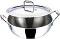 Vinod Platinum Triply Stainless Steel Extra Deep Kadai with Lid -24cm(3.2L)