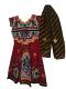 Kids Garba Dress, Red Brown Cotton Chaniya Choli Kids Garba Dress, Red Brown Cotton Chaniya Choli