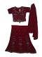 Kundan Work Maroon Lehenga Choli For 6, 7, 8, 9 10 Year Girls Kundan Work Maroon Lehenga Choli For 6, 7, 8, 9 10 Year Girls