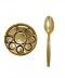 9 Compartment Disposable Gold Plates - Indian Thali Plastic Tray - 200 w/ Spoon