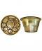 9 Compartment Disposable Gold Plates - Indian Thali Plastic Tray - 200 w/ Bowl