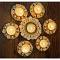 Diwali special - Antique white and pink floor rangoli with pearls