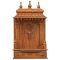 Wooden Engraved Pooja Mandir - Antique Oak Gopura Temple - 18 Inches