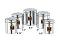 Stainless Steel Containers Dabba w/ Transparent Lid,Set of 5 - 6.5" to 8.5" Stainless Steel Containers Dabba w/ Transparent Lid,Set of 5 - 6.5" to 8.5"