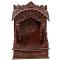 Wooden Engraved Pooja Mandir - Rosewood ToranaTemple - 27 Inches Wooden Engraved Pooja Mandir - Rosewood ToranaTemple - 27 Inches