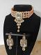 Indian Fashion Jewellery, kundan & pearl choker  with earring 