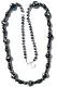 Bright Long Glass Bead Chain in Black