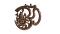 Black Metal Antique Wall Hanging Decor of Ganeshji W/ Om Symbol - 10" Black Metal Antique Wall Hanging Decor of Ganeshji W/ Om Symbol - 10"
