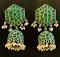Pure Emerald German Silver Jhumka Earrings