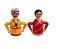 Handcrafted Wooden Channapatna King and Queen Doll in Yellow Handcrafted Wooden Channapatna King and Queen Doll in Yellow
