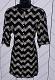 Black White Princess Cut Soft Cotton Short Kurti (M )