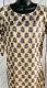 Cream Floral Print Kota Cotton Long Kurti (Sizes S & M )