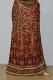 Maroon Fish Cut Chiffon Benaras Lehanag w/ Blouse, Optional Sleeves & Stole
