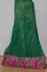 Green Net Lehanga w/  Blouse & Stole