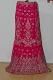 Pink Georgette Lehanga Unstiched Blouse w/ Inner Lining Stain & Stole