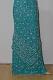 Acqua Blue Georgette Lehanga Side Zip Blouse w/ Removable Coat & Stole